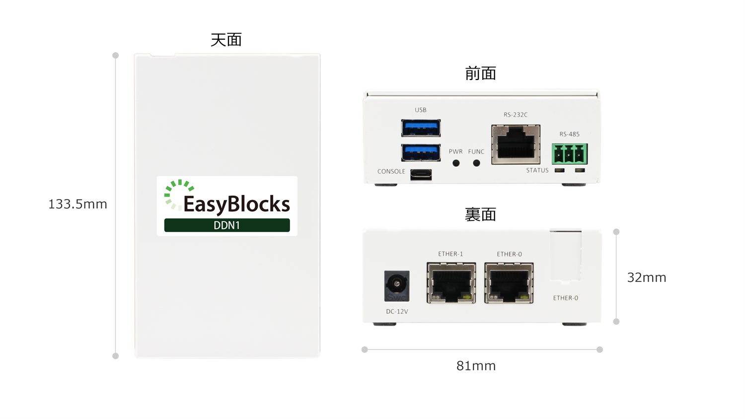 EasyBlocks DDN1本体 (天面・前面・裏面)