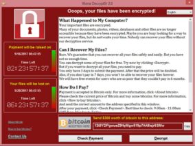 図1：WannaCryの身代金要求