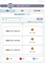 ＜画面イメージ＞ （参考）快適状態を表す閾値 暑い：27℃以上、快適：23～26℃、寒い：22℃以下　 ※閾値の設定はご希望に応じて変更可能。